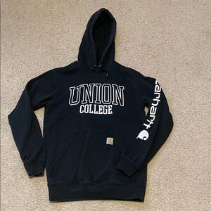 Carhartt Navy Hoodie with Union College Print